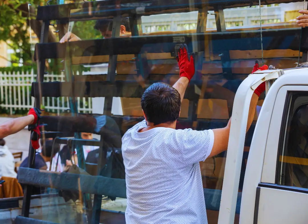 Remplacement de vitrine magasin Canteleu